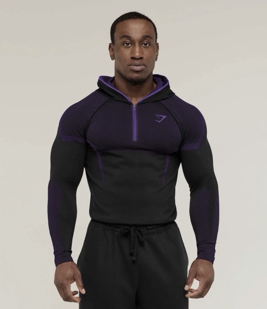 Gymshark Onyx 5.0 Muscle Fit Purple Hoodie– Size M–IN HAND