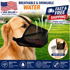 Mesh Covered Muzzles Poisoned Bait Protection With Adjustable Straps Dog Muzzle