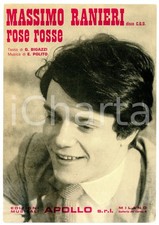 1969 Massimo RANIERI "Rose Rosse" musica E. POLITO  testo G. BIGAZZI Spartito