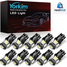 194 LED Bulbs 6000K White, T10 168 2825 W5W Non-Polarity Mini Wedge, Interior...