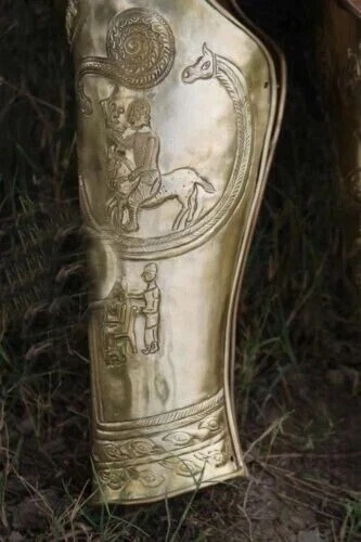 Halloween Thracian Greaves Leg armor 4th century BC 18 Gauge Brass Reenactment - Изображение 4 из 4