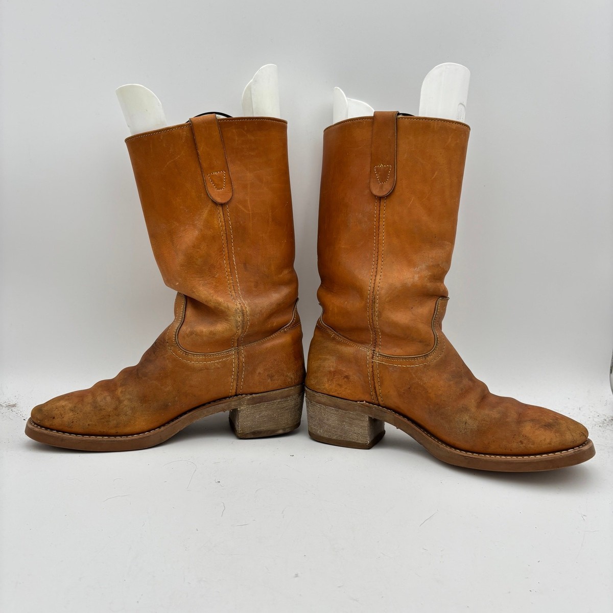 Vintage Landis Campus Ranch Leather Western Boots Men display picture 1