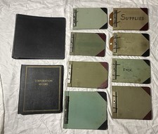 Vintage Różne antyczne segregatory przemysłowe sklep maszynowy korporacyjny partia