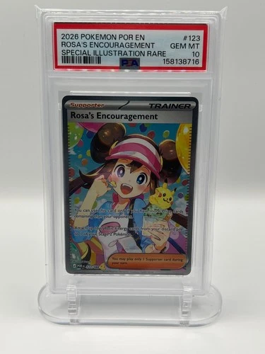 2026 POKEMON POR EN-PERFECT ORDER #123 ROSA'S ENCOURAGEMENT PSA 10