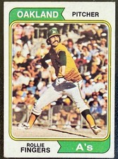 1974 Topps ROLLIE FINGERS Oakland Athletics #212!