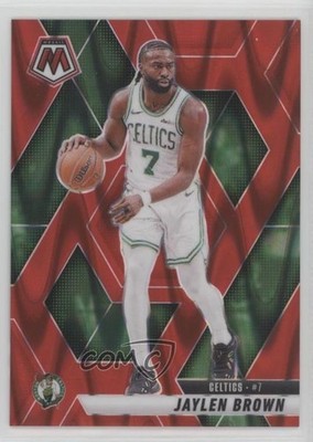 2024-25 Panini Mosaic Red Seismic Mosaic Prizm 208/299 Jaylen Brown #33 1cb6