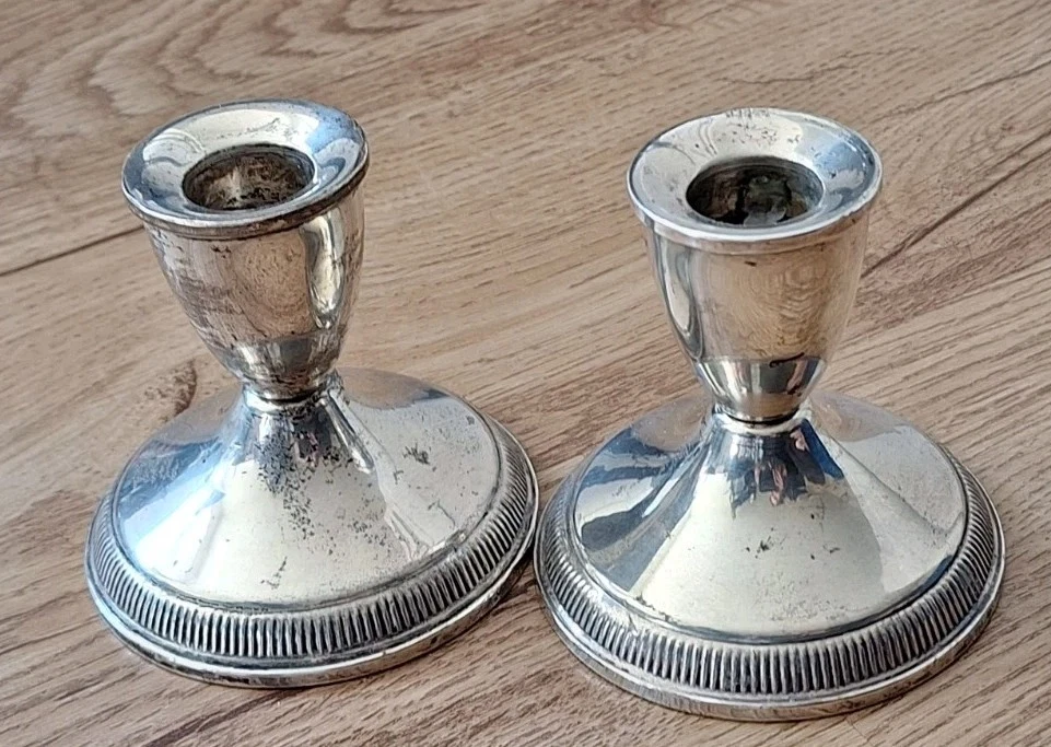 Duchin Creation In Antique Us Sterling Silver Candlesticks