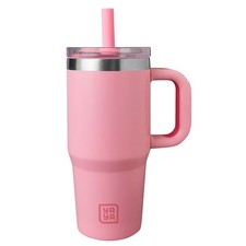 YAYA My First Travel Tumbler for Toddlers, 12oz Pink Spill-Safe Straw Lid