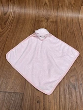 Angel Dear Pink Sleeping LAMB Bump Tabs Plush Lovey Security Blanket Knot Corner
