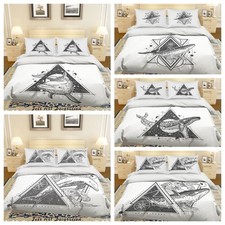 3D Dolphin Whale Geometric Tattoo Art Quilt Cover Duvet Cover Comforter set
