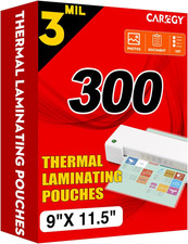 Thermal Laminating Pouches, 300 Pack Laminating Sheets, 3 Mil, 9 X 11.5 Inches L