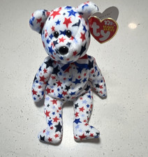 Ty Beanie Babies Red White Blue Bear Patriotic July 4th 2002 Plush