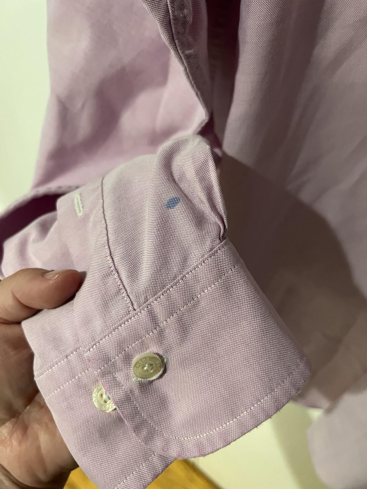 Brooks Brothers Dress Shirt Supima Cotton Mens Size Large Pink Lilac thumbnail 4