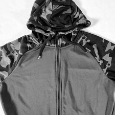 Nike Full Zip Hoodie Dri Fit Camo Athletic Pullover Mens Large Athletic Jacket