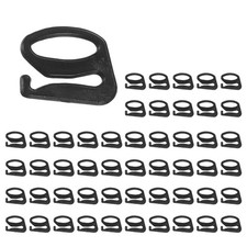 50 Pcs Bra Hooks for Straps, 8mm 9 Shaped Bra Hooks Replacement, Black