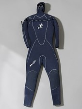 Aqua Lung SolaFX 8/7 Liquid Fusion Full-Body Wetsuit w/Hood Black Womens Sz 12