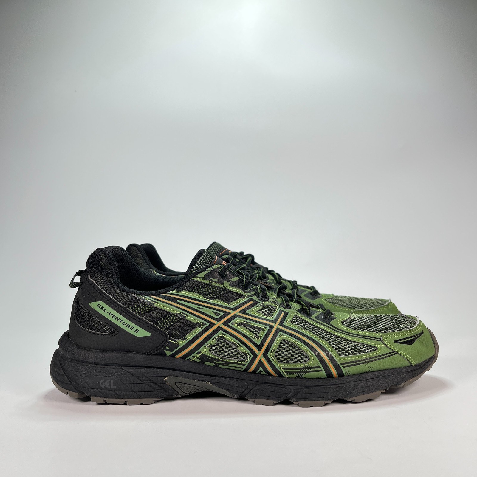 Asics GEL-Venture 6 Cedar Green Lace Up Trail Running Shoes T7G1N Men’s Size 12