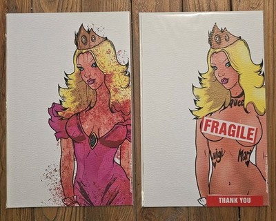 Princess Peach Gorkem Demir ART BOOK  Leather Battle Damaged and Full Nude