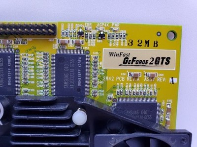 Leadtek nvidia geforce 2 gts 2842 pcb rev:a assy rev :a agp 32mb