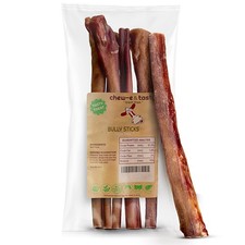 Chew-e tasty 12" Monster Odor Free Bully Sticks - 5 Pack Long Lasting Beef Chews