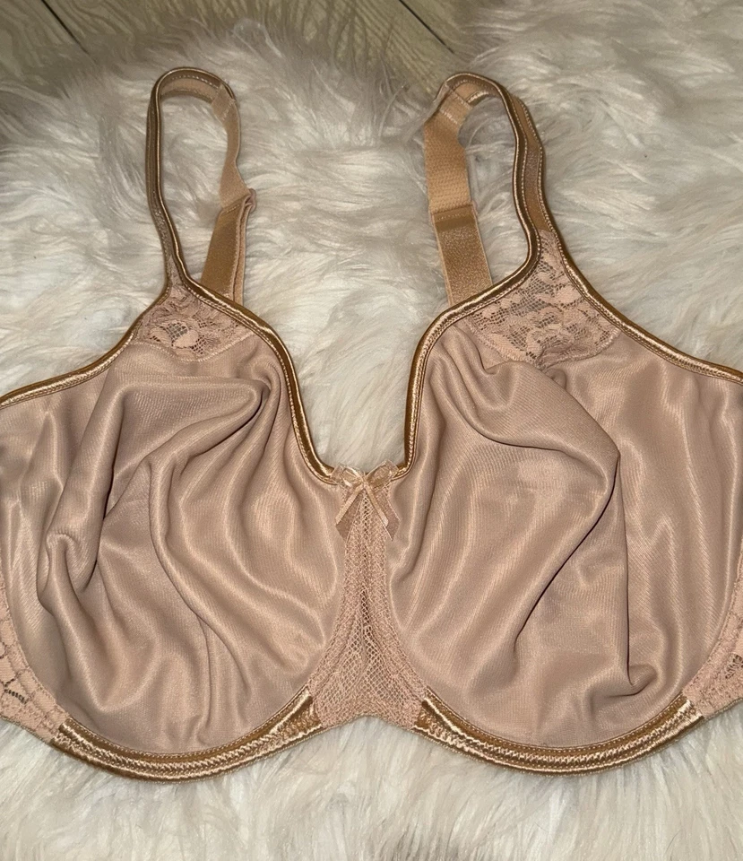 Sujetador Empreinte Melody cobertura completa con aros encaje sin costuras para mujer 34F beige Foto 3 de 4