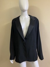 NWT LC Lauren Conrad Women s Classic Black Button Blazer Jacket Sz XL