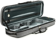 Revelle Deluxe Oblong 4/4 Violin Case - Grey with Grey Interior