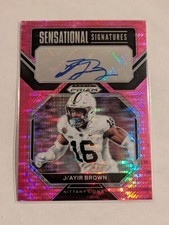 2023 Panini Prizm Draft Picks Ji'Ayir Brown Neon Pink Pulsar Auto #/15 SSP 49ers