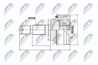 NTY Gelenksatz, Antriebswelle NPZ-TY-011 FüR Toyota