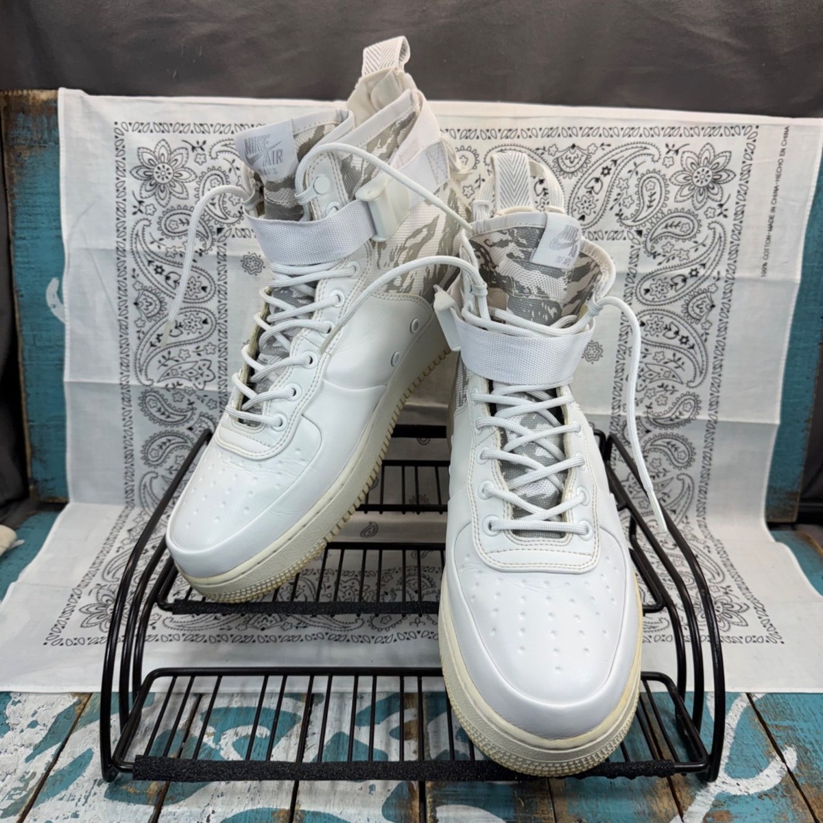 Size 10.5 - Nike SF Air Force 1 Mid Winter Camo for sale online | eBay