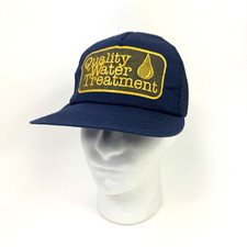 Vintage Quality Water Treatment Trucker Hat Blue Foam Snapback Mesh Cap USA Made