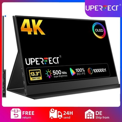 13,3-Zoll OLED Tragbarer Monitore 3840*2160 100000:1 Spiel Zweite Bildschirm AAA