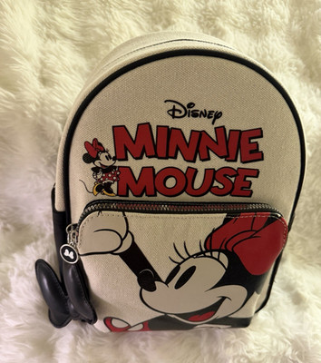 Primark Disney Minnie Mouse Mini Backpack Bag Black/Red/Beige and wallet