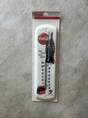 New in Box - Classic Coca-Cola Tin Thermometer
