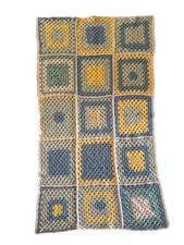 New Crochet Baby Afghan Throw Blanket Pastel Granny Square Handmade 54  x 34  