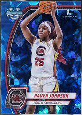 2024-25 Bowman University Chrome Sapphire Basketball Raven Johnson #60 NM
