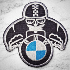 BMW MOTORCYCLES EMBROIDERED IRON ON PATCH 3.25"X3.25" FREE SHIPPING TRACKING