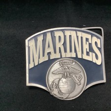 Pewter Marines Plaque Truck /Car Hitch Emblem 4" Bergamot Inc. Made In USA