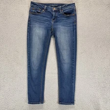 JCP Womens High Rise Skinny Ankle Stretch Denim Jeans Blue Size 27/4P