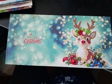 diamond dot christmas card with envelope new blank inside