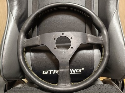 MOMO VELOCE RACING Steering Wheel 345mm Leather Authentic JDM 86