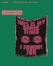 Lady Gaga Chromatica Free Woman/VMA 60x50” Woven Blanket - Limited Run/Rare