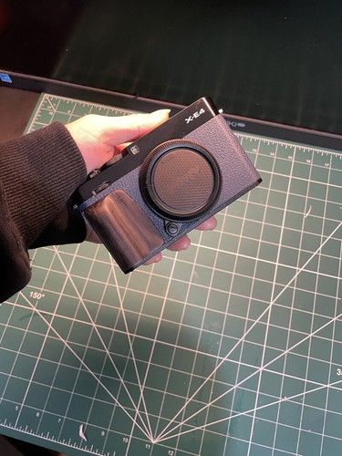 Ebenholz Holz Holz Anti-Rutsch Kamera Handgriff Handarbeit für Fujifilm X-E4 Fuji XE4 - Bild 4 von 5