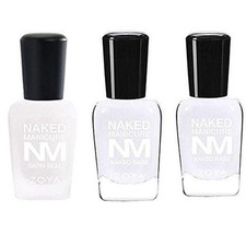 Zoya Nail Polish Naked Manicure Naked Base, Satin Seal, Glossy Seal. Brand New.