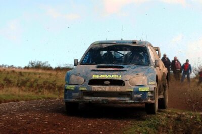 Petter Solberg (NOR) Subaru Impreza WRC on stage 13 Rally Car 2004 Old Photo