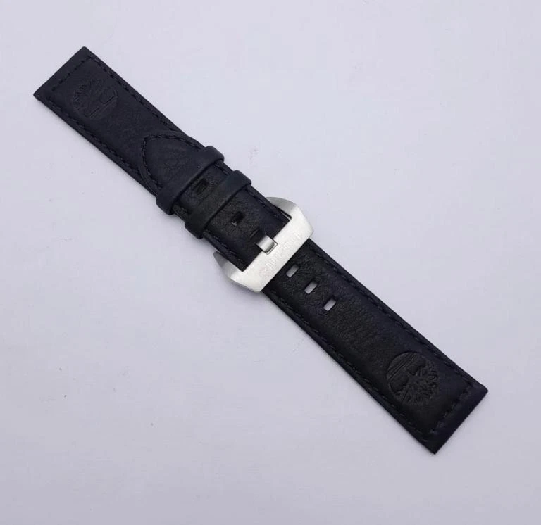 Relógio masculino Timberland de couro genuíno 22 mm pulseira preta - Imagem 4 de 4