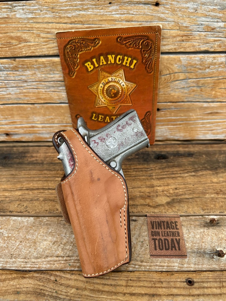 Vintage Bianchi 19L Brown Leather Lined OWB Holster for Colt .380
