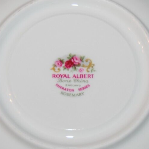 Beautiful Royal Albert, Sheraton Series "Rosemary" Bone China Teacup & Saucer - Picture 7 of 7