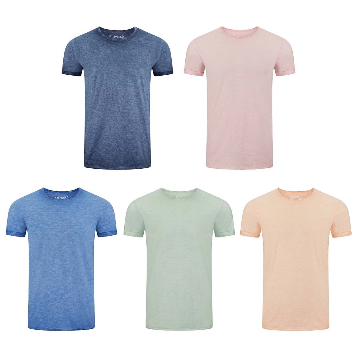 T-shirt Homme Riverso Rivmatteo - 100% Coton - Col Rond - Coupe Régulière - Neuf