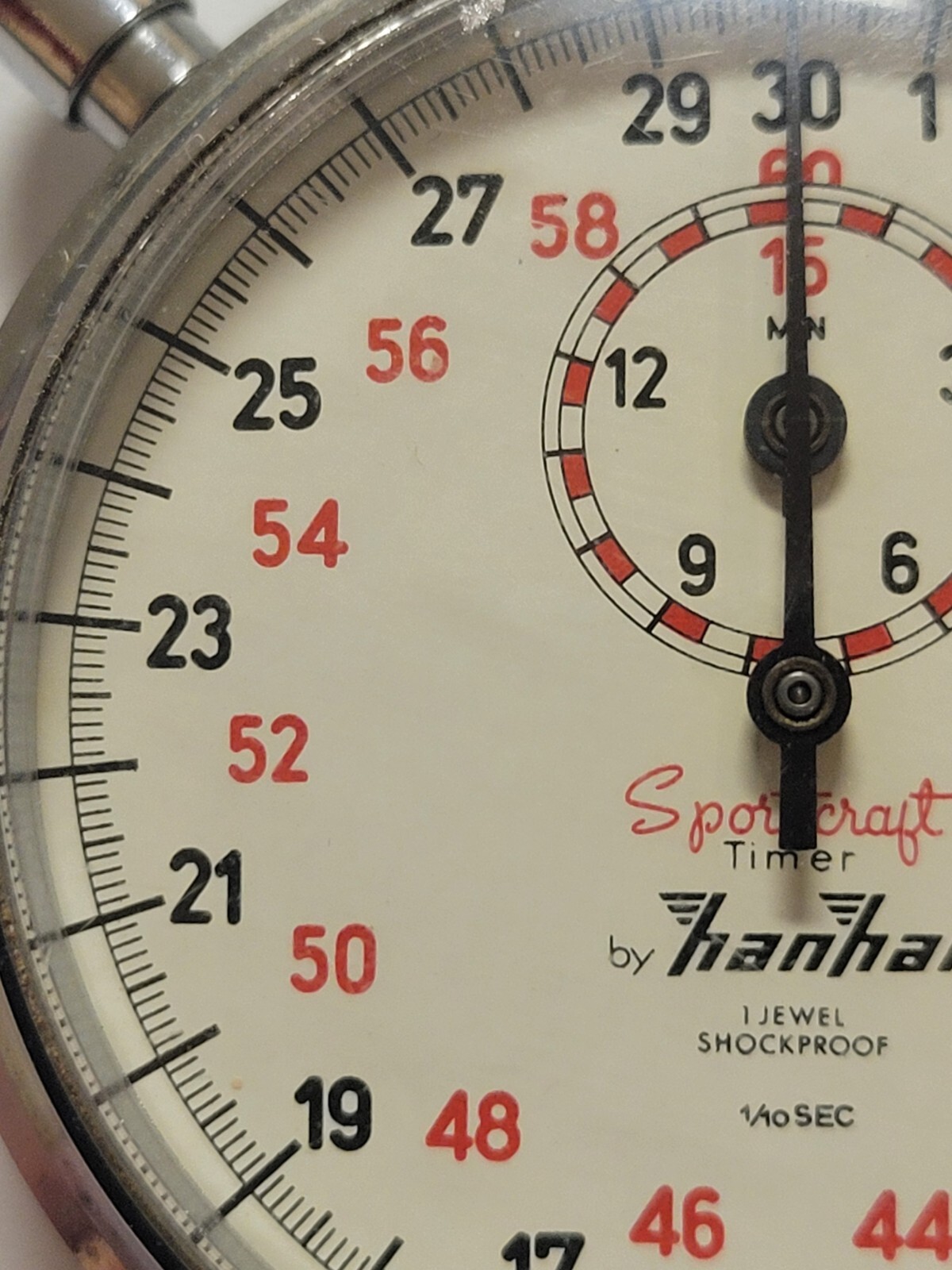 HANHART Vintage Stopwatch 1/10 sec 1 Jewel Mechanical Hand Wind